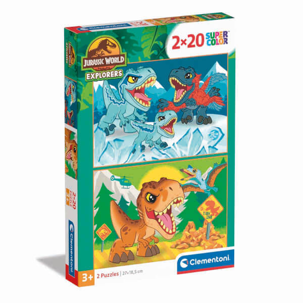 2 x 20 Parça Puzzle: Jurassic World