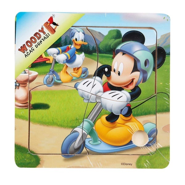Mickey Mouse Ahşap Puzzle 4 Parça