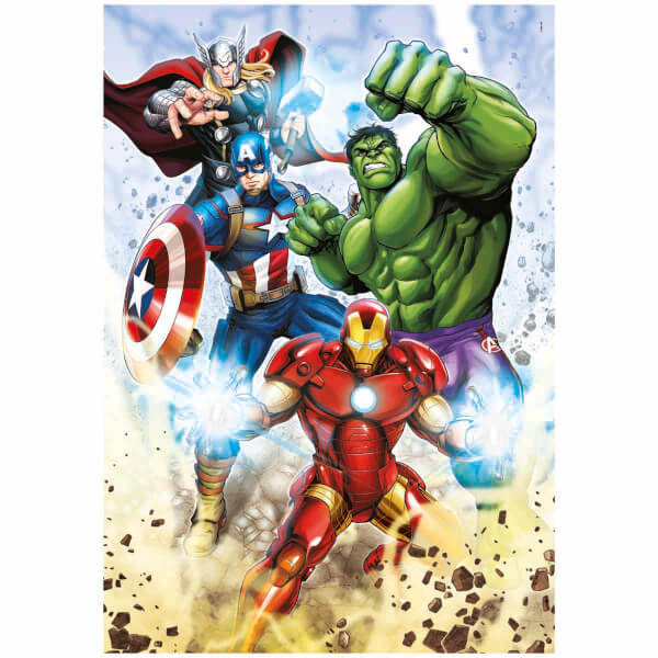 60 Parça Supercolor Puzzle: Marvel Avengers 