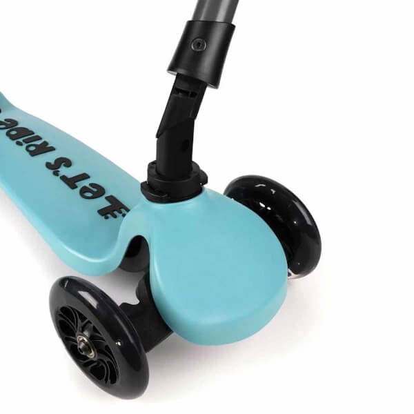 3 Tekerlekli Katlanabilir Işıklı Turkuaz Scooter 