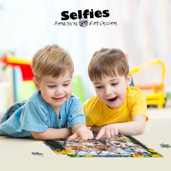 48 Parça 3D Puzzle: Sevimli Kediler Selfie