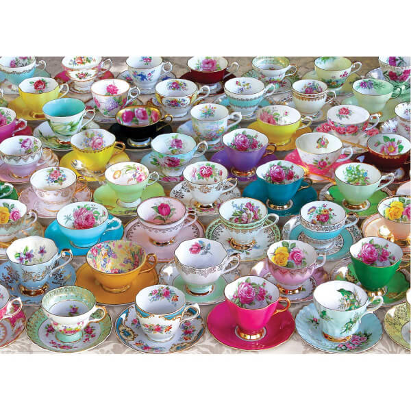 1000 Parça Puzzle : Tea Cup Collection