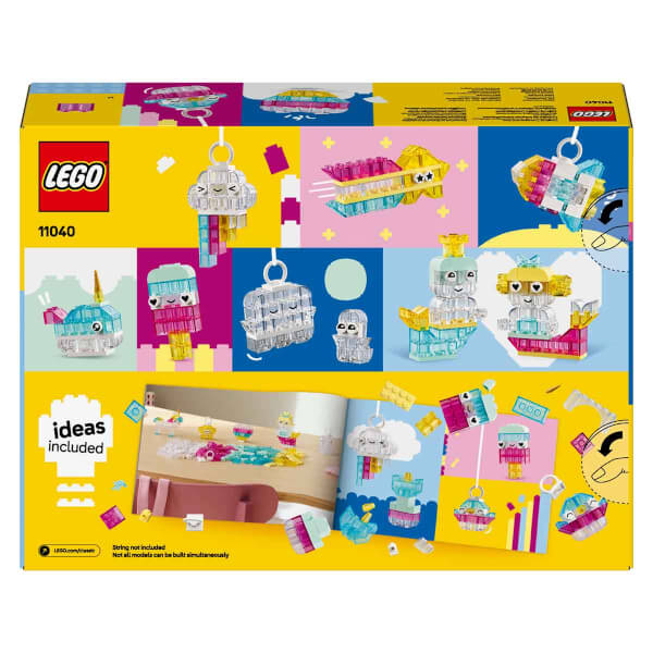 LEGO Classic Sihirli Saydam Kutu 11040 - 5 Yaş ve Üzeri Çocuklar için Yaratıcı Oyuncak Yapım Seti (340 Parça)