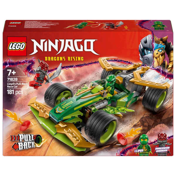 LEGO NINJAGO Lloyd’un Çek-Bırak Yarış Arabası 71828 - 7 Yaş ve Üzeri Çocuklar için Yaratıcı Oyuncak Yapım Seti (181 Parça)