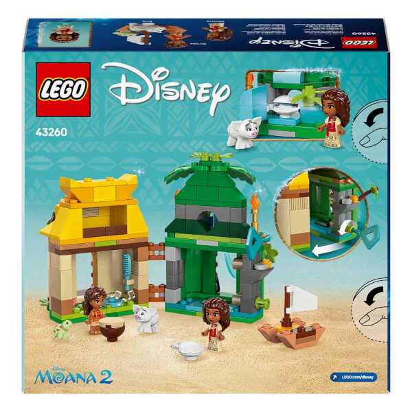 LEGO Disney Moana’nın Ada Evi 43260 - 5 Yaş ve Üzeri Çocuklar için İnşa Edilebilen Mini Bebek Evi İçeren Yaratıcı Oyuncak Yapım Seti (175 Parça)