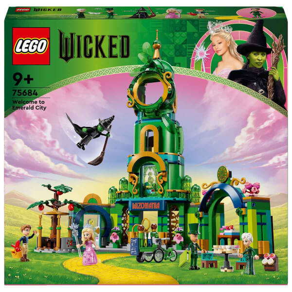 LEGO Wicked Emerald City’ye Hoş Geldiniz 75684 - 9 Yaş ve Üzeri Çocuklar için Kule Modeli, Glinda ve Elphaba Mini Bebekleri İçeren Yaratıcı Oyuncak Yapım Seti (945 Parça)