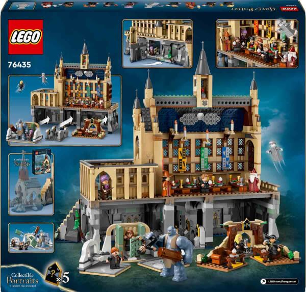 LEGO Harry Potter Hogwarts Şatosu: Büyük Salon 76435 – 10 Yaş ve Üzeri Harry Potter Hayranları İçin Koleksiyonluk Yaratıcı Oyuncak Yapım Seti (1732 Parça)