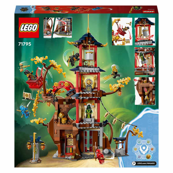 LEGO NINJAGO Ejderha Enerji Küreleri 71795 - 8 Yaş ve Üzeri Çocuklar için bir Tapınak ve 6 Minifigür İçeren Yaratıcı Oyuncak Yapım Seti (1029 Parça)