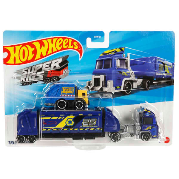 Hot  Wheels Taşıyıcı Tırlar  - Jdj59 Mavi Trash Basher