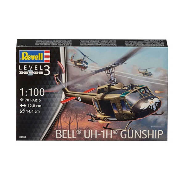 Revell 1:100 Bell UH-1H Gunship Helikopter 4983
