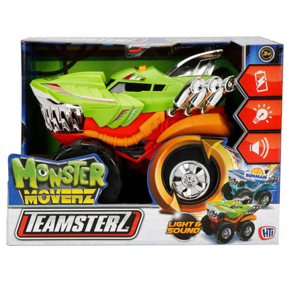 Teamsterz Monster Moverz Robo Shark Sesli ve Işıklı Motorize Köpek Balığı Araba 24 cm.
