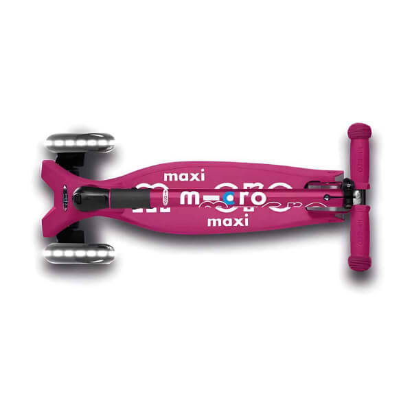 Micro Maxi Deluxe 3 Tekerlekli Katlanabilir Işıklı Pembe Scooter