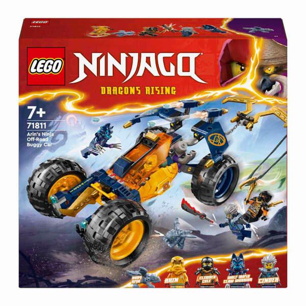 LEGO NINJAGO Arin’in Ninja Arazi Buggy Arabası 71811 - 7 Yaş ve Üzeri Çocuklar için 3 Ninja Minifigürü İçeren Yaratıcı Oyuncak Yapım Seti (267 Parça)NINJAGO Arinin Ninja Arazi Buggy Arabası 71811 