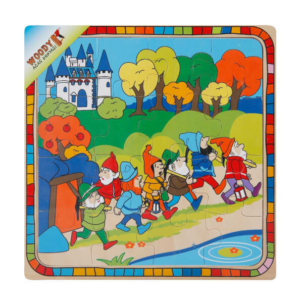 16 Parça Ahşap Puzzle  Masal Karakterleri
