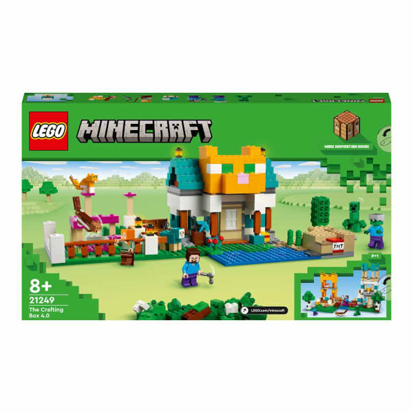  LEGO Minecraft Çalışma Kutusu 4.0 21249 - 8 Yaş ve Üzeri Macera Oyunları Seven Çocuklar için Kale İçeren Özel Yapım Yaratıcı Oyuncak Yapım Seti (605 Parça)