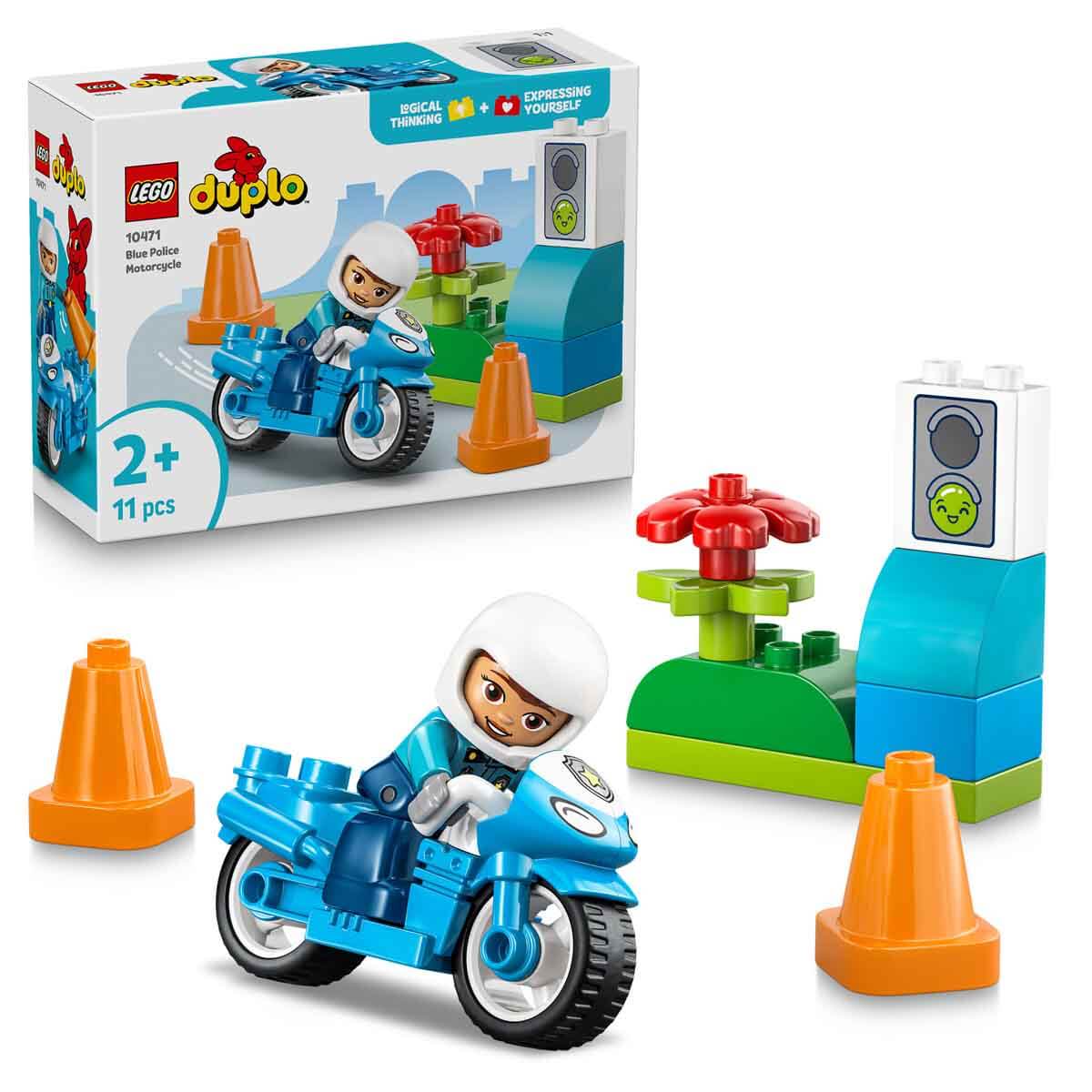 LEGO DUPLO Kasabası Mavi Polis Motosikleti 10471 - 2 Yaş ve Üzeri