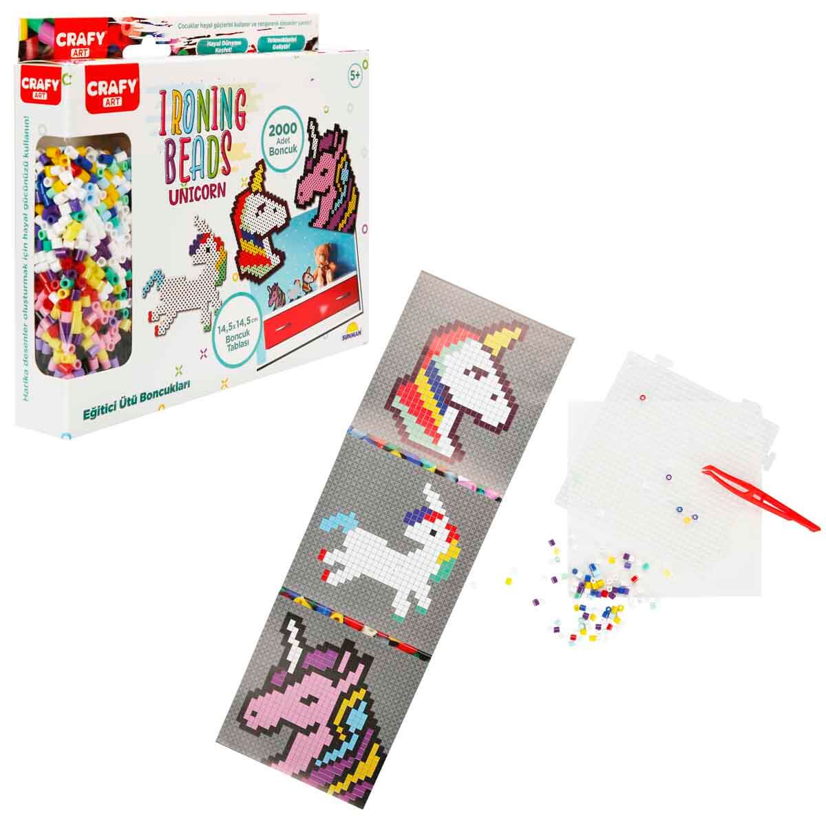 Crafy Ütü ile Yapışan Unicorn Boncuk Seti | Toyzz Shop