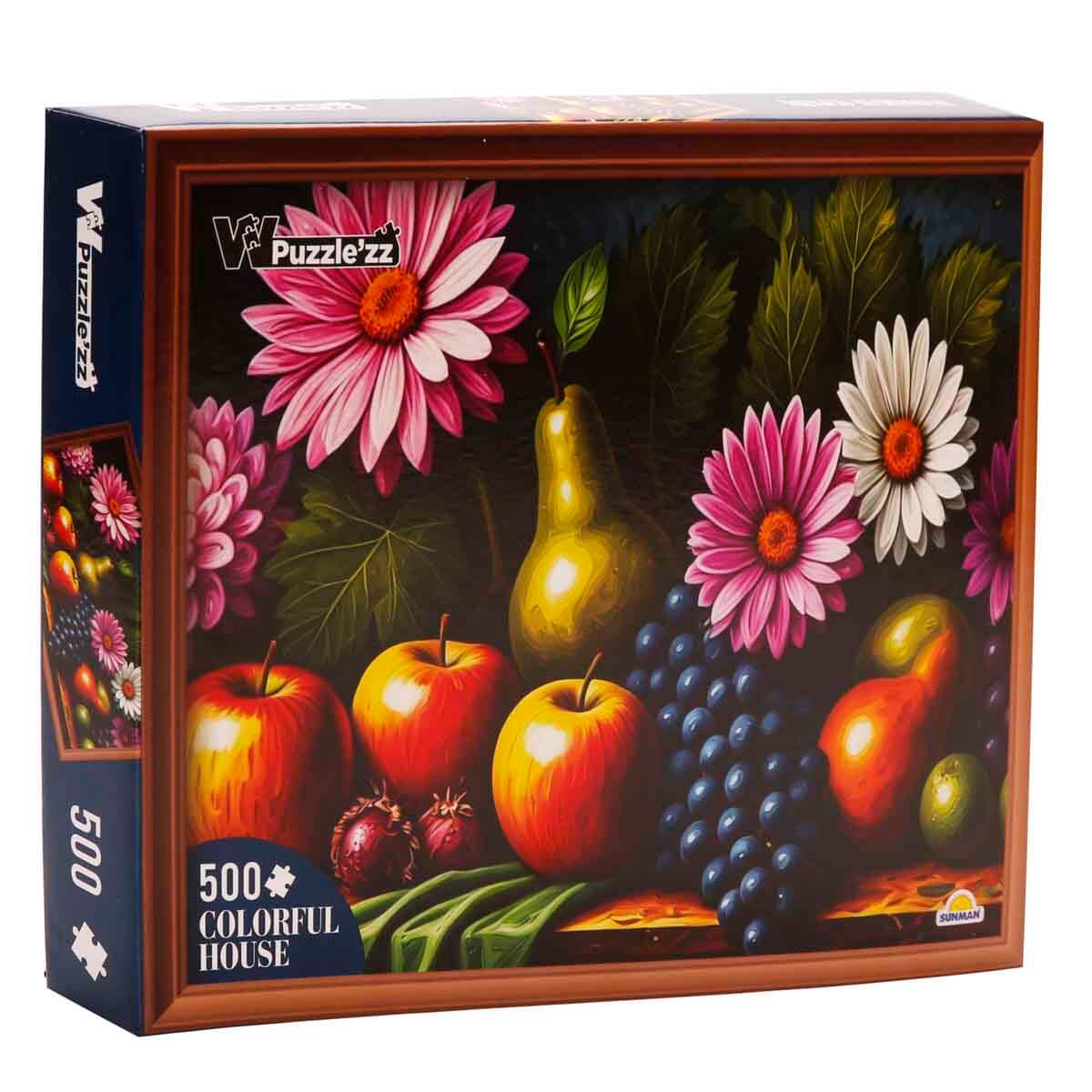 500 Parça Puzzle: Meyveler ve Çiçekler | Toyzz Shop