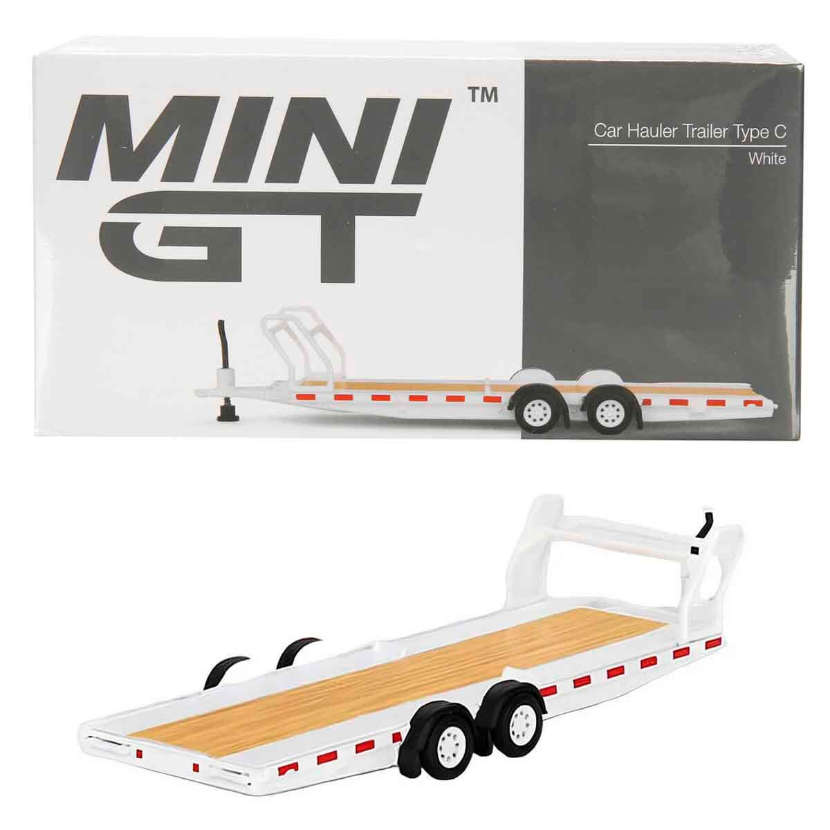 1:64 Mini Gt Car Hauler Trailer Type C White Diecast Model | Toyzz