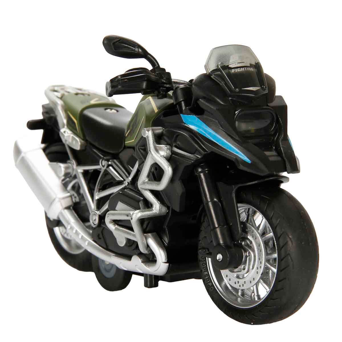 1:14 Sesli ve Işıklı BMW Off-Road Die Cast Çek Bırak Motosiklet