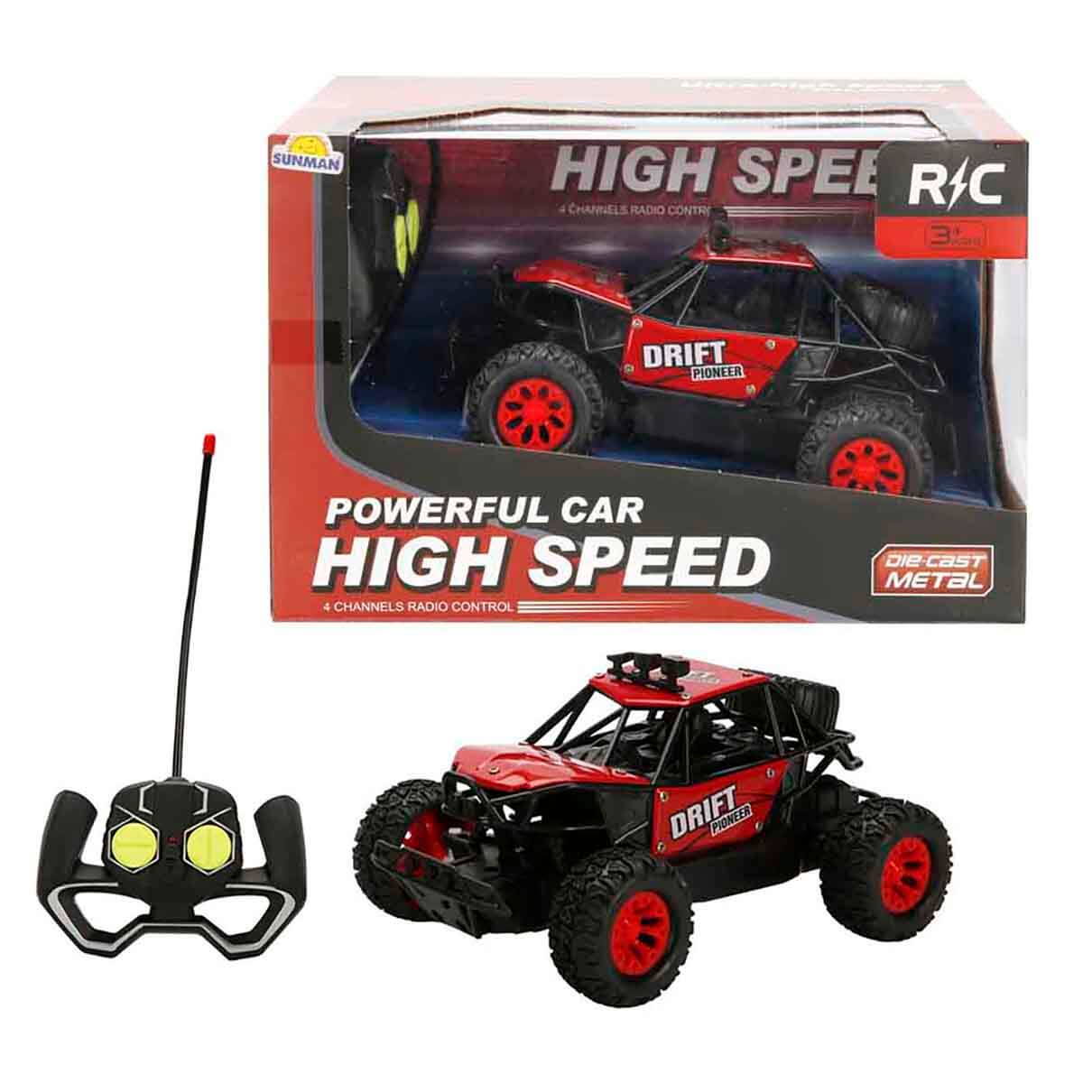 1:20 Die Cast USB Şarjlı Uzaktan Kumandalı Off Road Araba - Mavi