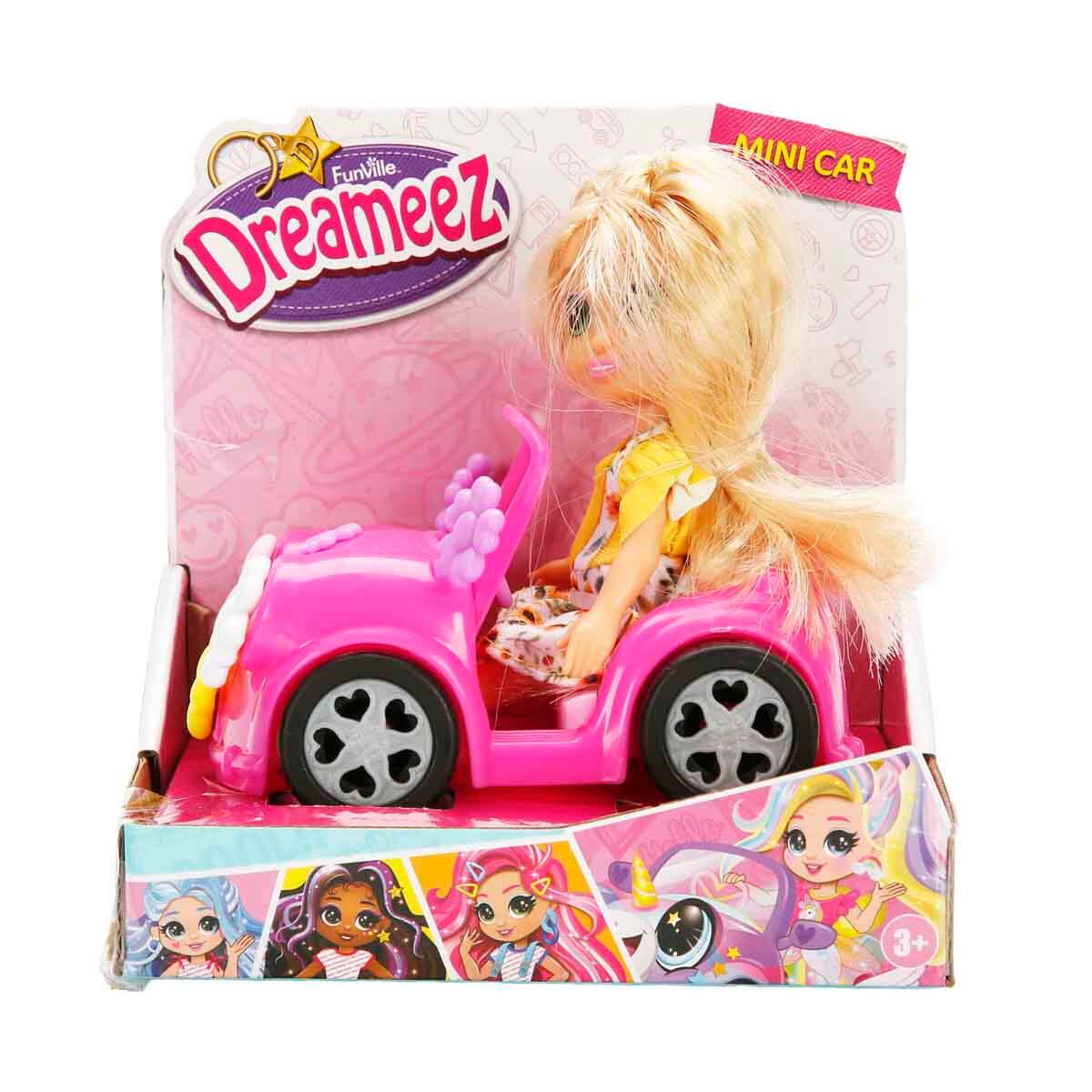 Dreameez Bebek ve Mini Arabası - Kalp Aksesuarlı Mavi Araba