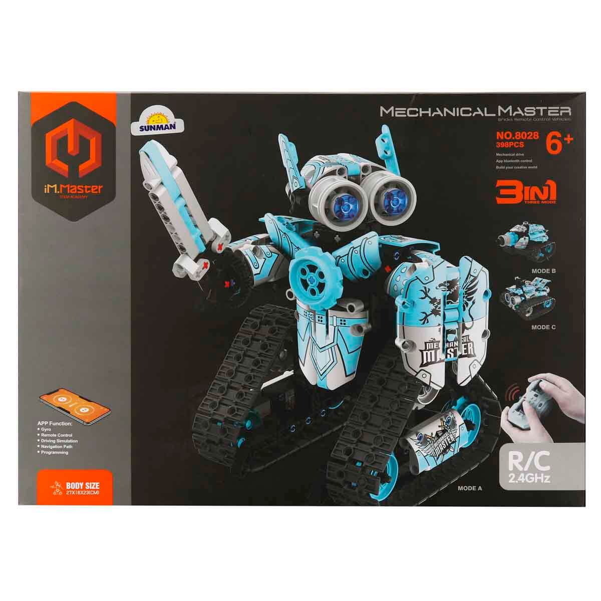 【ROBOHON10周年用】（ReyとHaruとshoとcocoro）４点 3in1 iM. Master Uzaktan Kumandalı Mavi Robot Araba 398 Parça
