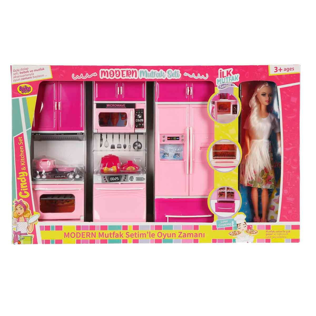 Cindy 3'lü Mutfak Setim - Sarı Saçlı Bebek | Toyzz Shop