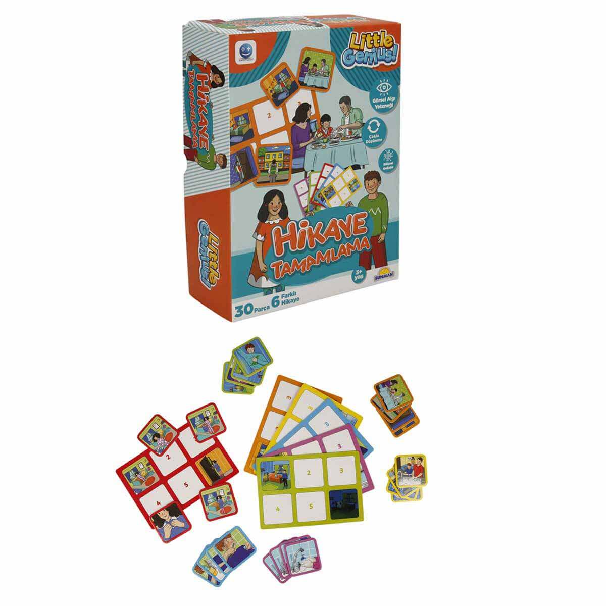 Hikaye Tamamlama Kartları Turuncu/Turkuaz 30 Parça | Toyzz Shop