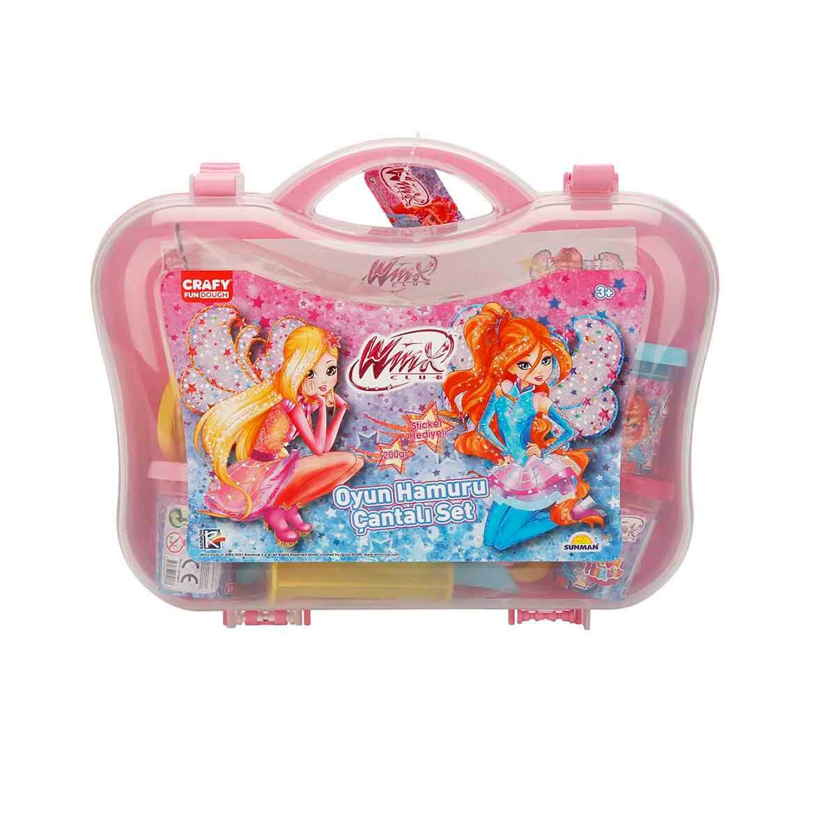 Crafy Winx Çantalı Oyun Hamuru Seti 200 g 20 Parça - Açık Pembe