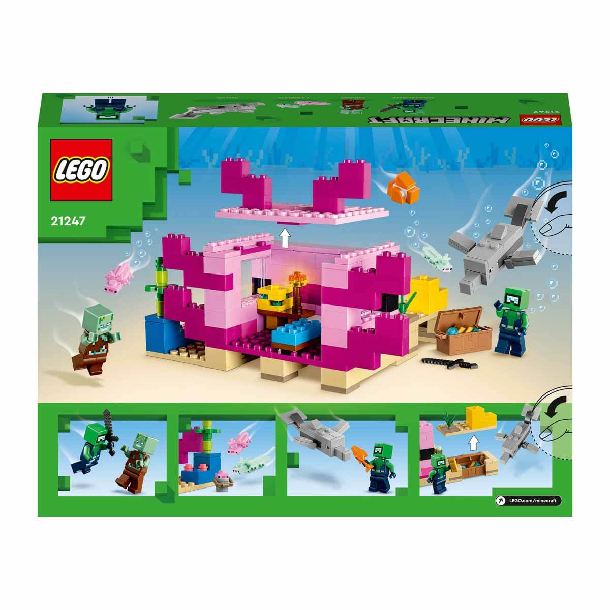 LEGO Minecraft Aksolotl Evi 21247 - 7 Yaş ve Üzeri Çocuklar için