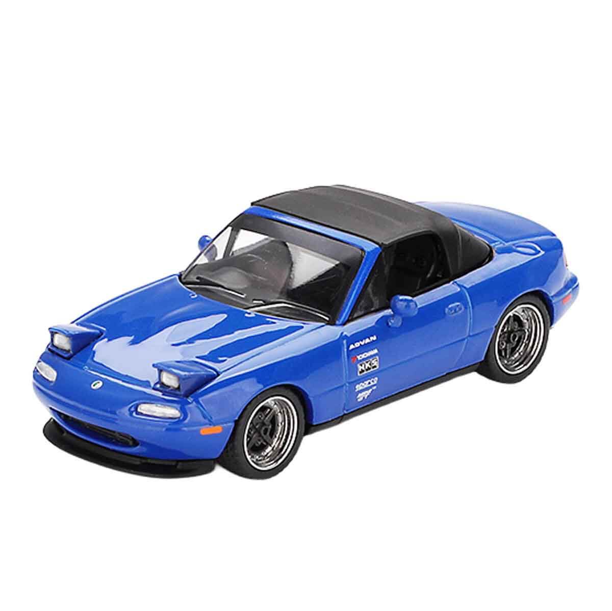 1:64 Mini GT Mazda Miata MX-5 (NA) Tuned Version Dark Blue Diecast