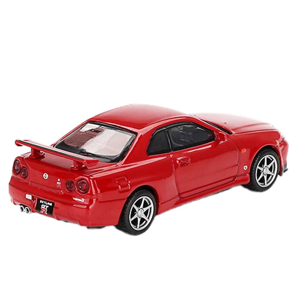 1:64 Mini Gt Nissan Skyline GT-R (R34) V-Spec Active Red Diecast
