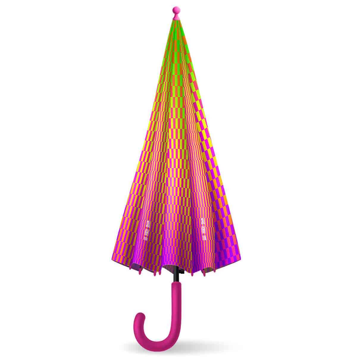 undefined - 2054f_Coral_High_Neon_Renkli_Dama_Desenli_Cocuk_Semsiyes.jpg