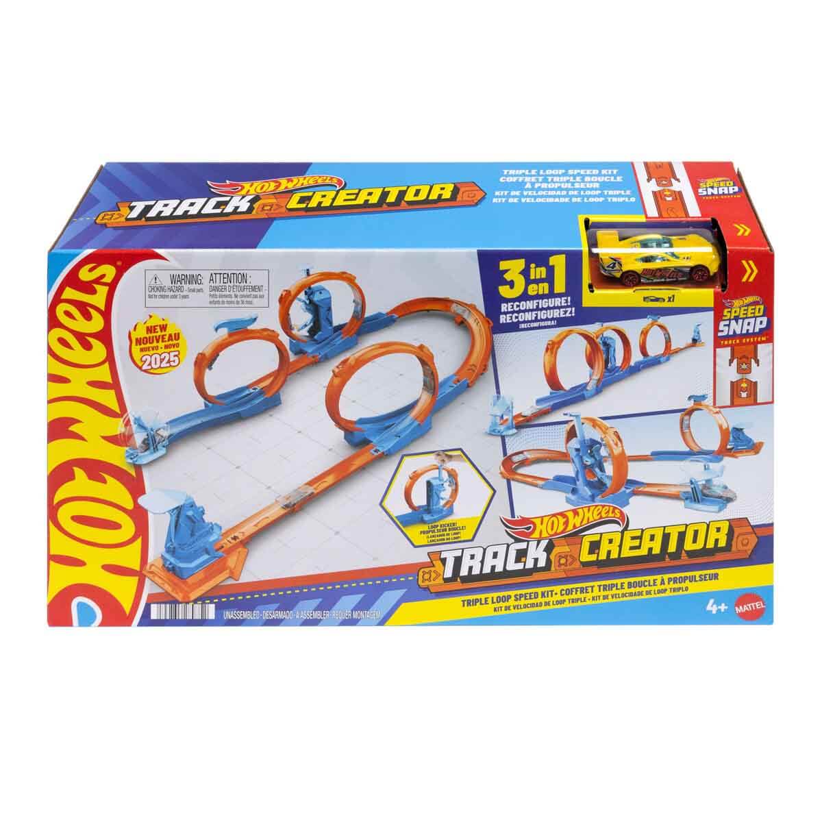 3in1 Hot Wheels Track Creator Üçlü Çemberde Pist Seti JDW39
