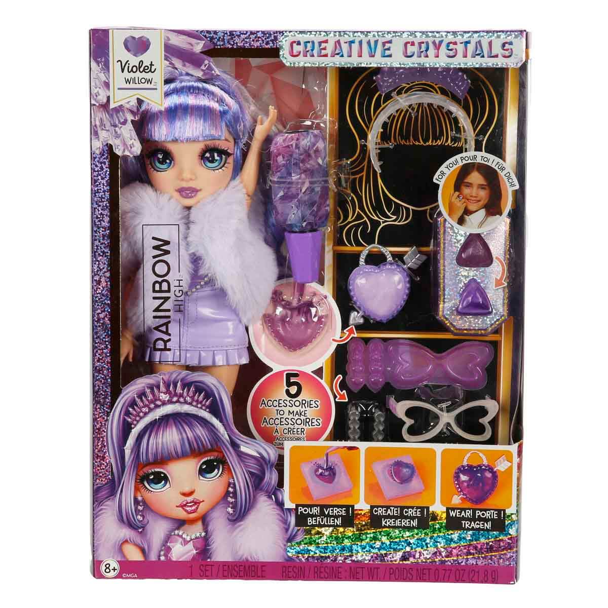 Rainbow High Yaratıcı Kristaller Moda Bebeği - Violet Willow