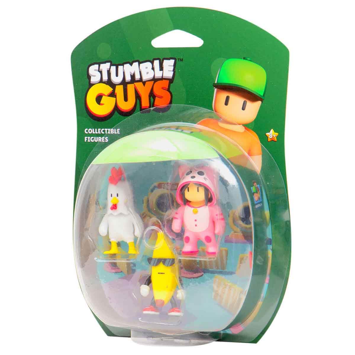 Stumble Guys 3'lü Figür Seti - Ninja Kai – Sprinkles – Green Alien
