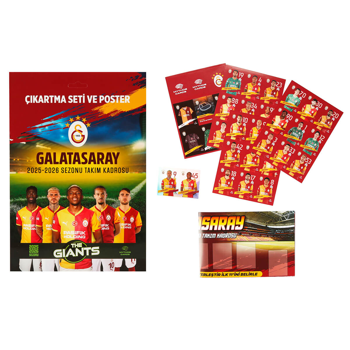 Galatasaray The Giants 2025-26 Sezonu Poster ve Çıkartma Seti