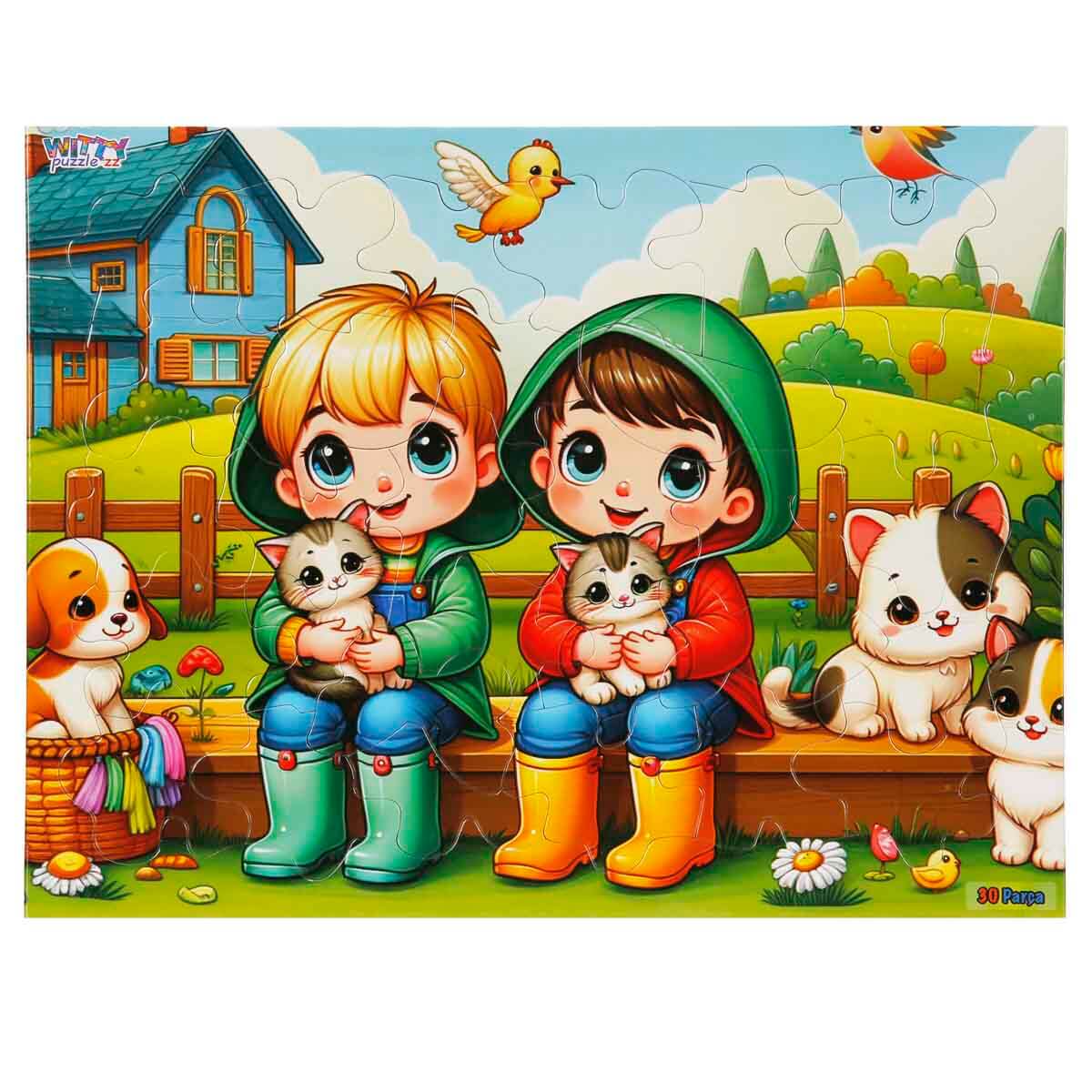undefined - 25dc7_30_Parca_Puzzle_Sevimli_Cocuklar_ve_Hayvan_Dostlar.jpg