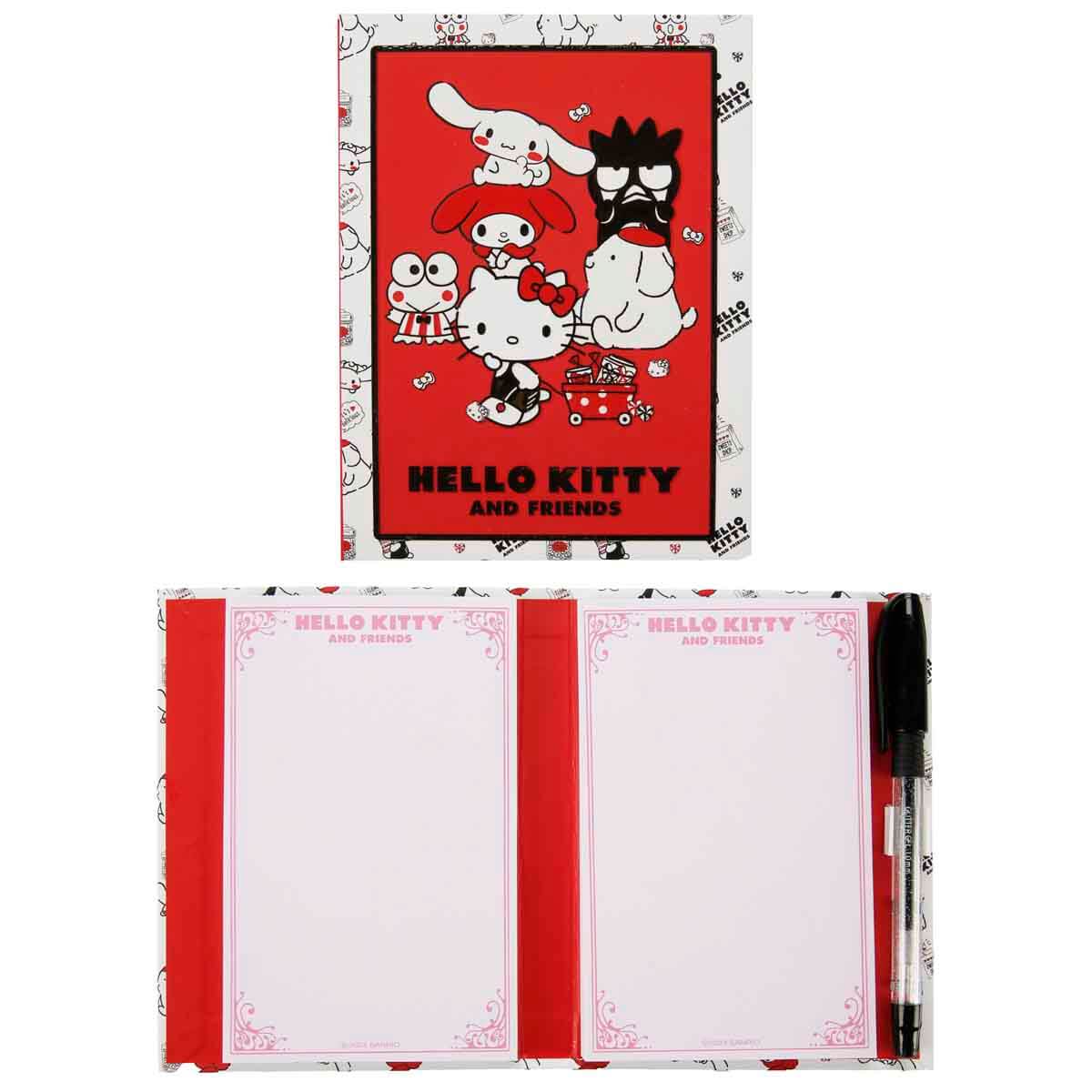 Hello Kitty And Friends Kalemli Not Defteri - Mor-Siyah Kalp