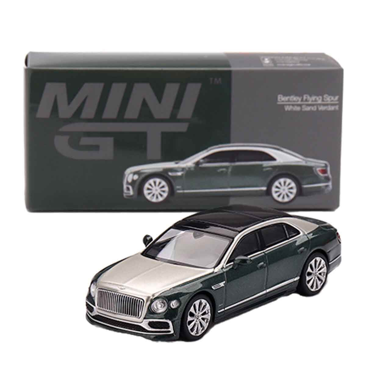 1:64 Mini Gt Bentley Flying Spur White Sand Verdant Diecast Model