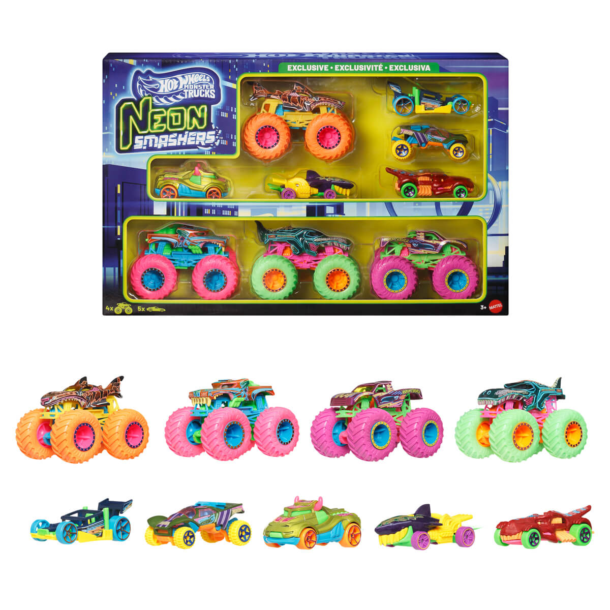 undefined - 28684_Hot_Wheels_Monster_Trucks_Neon_Smashers_Coklu_Pake.jpg