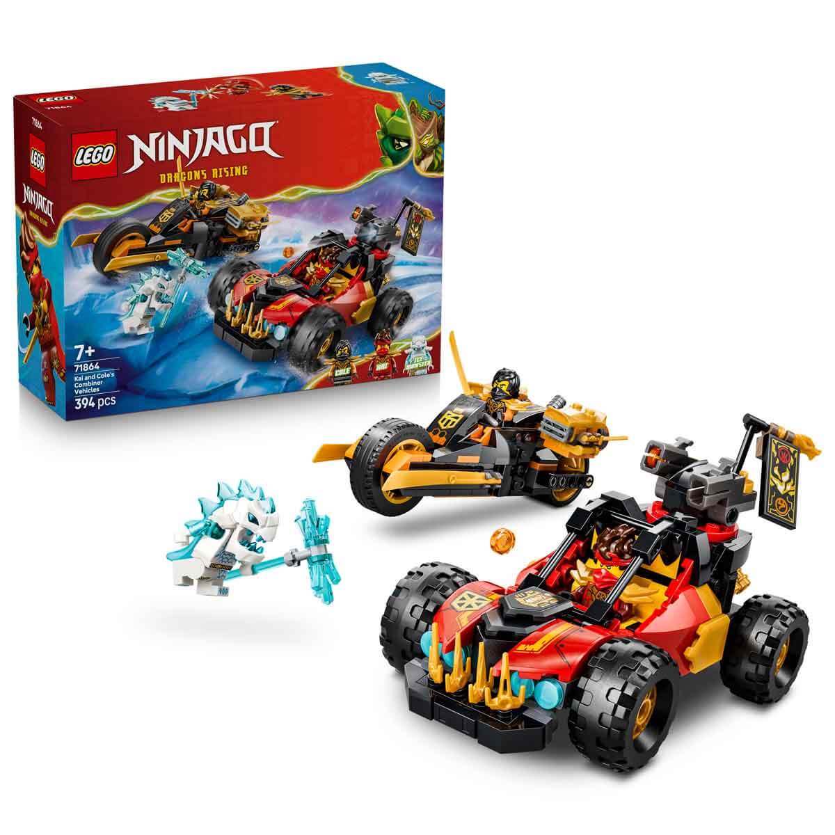 LEGO NINJAGO Kai ve Cole'un Birleşen Araçları 71864 - 7 Yaş ve