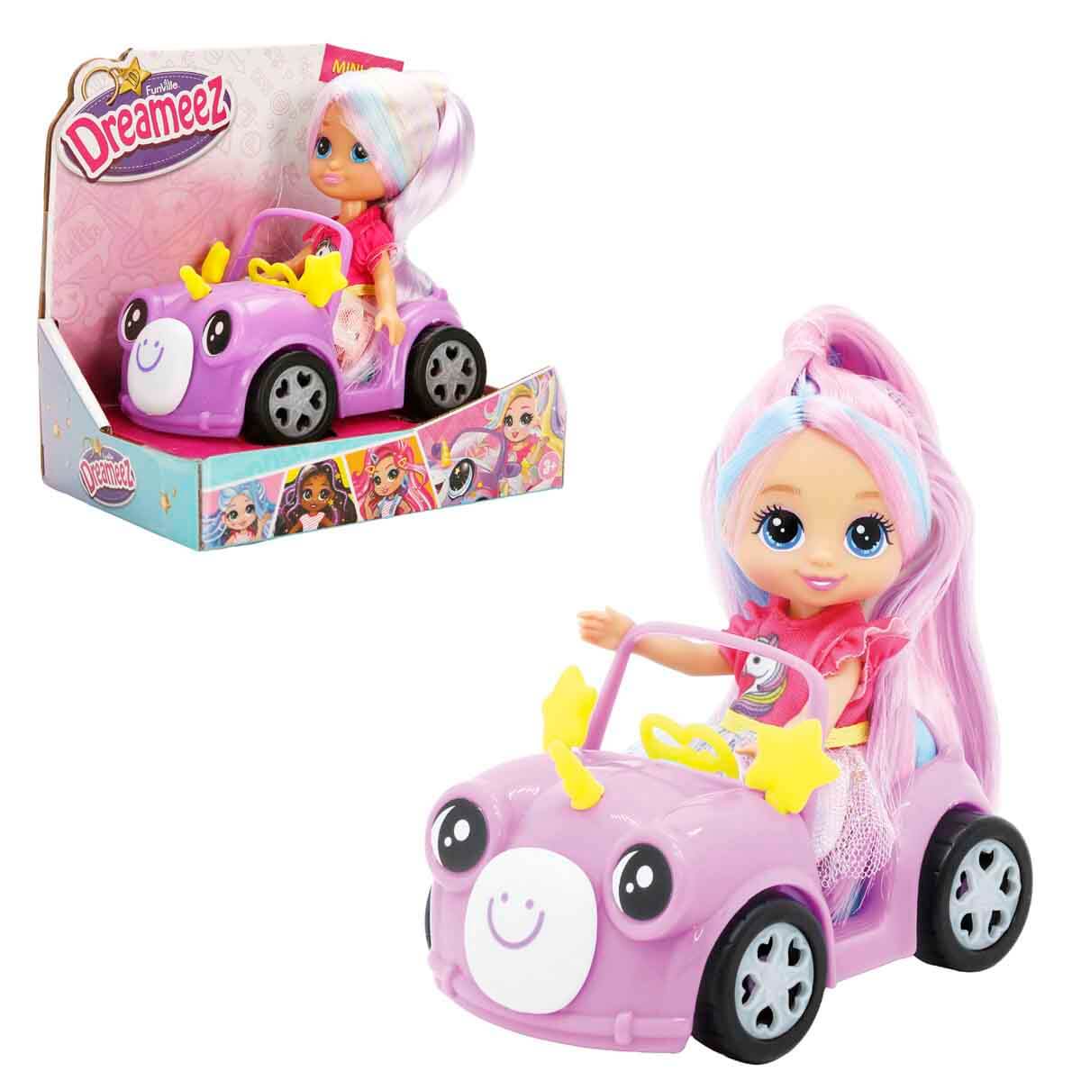 Dreameez Bebek ve Mini Arabası - Kalp Aksesuarlı Mavi Araba