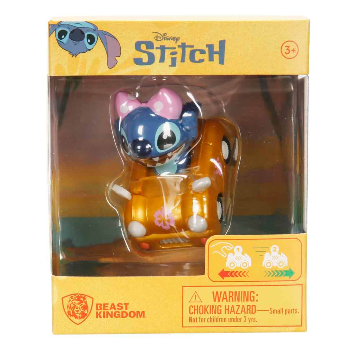 Disney Stitch Zoom Hero Serisi Çek Bırak Figürlü Araba - Sarı