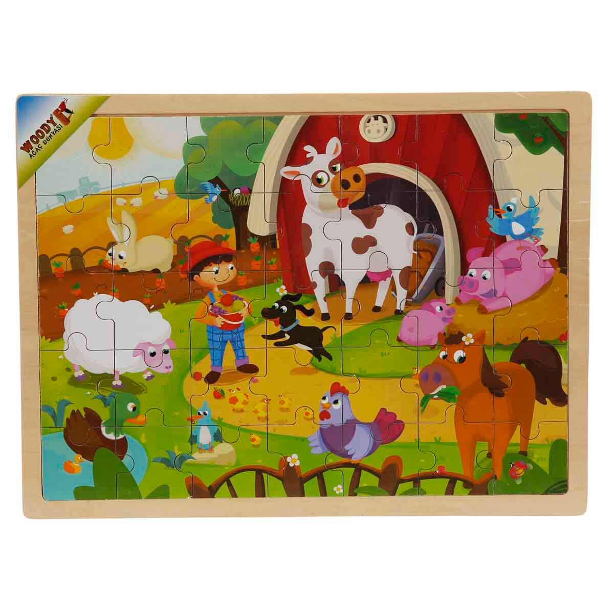 woody(●´ω｀●) Woody Ahşap Puzzle Çiftlik Hayvanları 48 Parça | Toyzz Shop