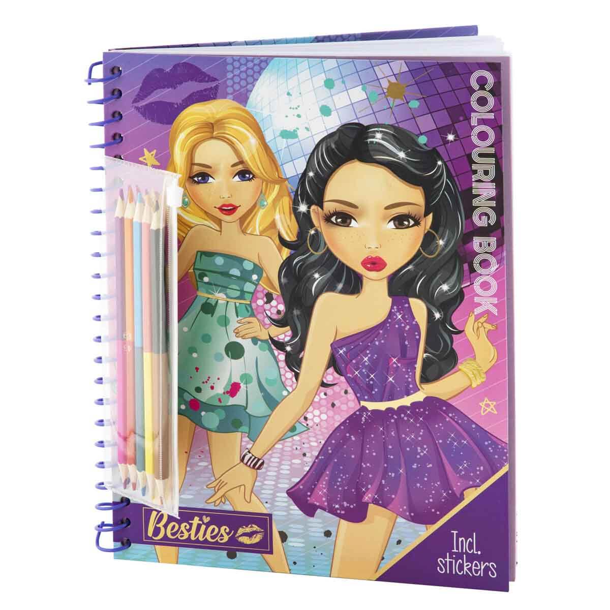 Besties Boyama Kitabı ve 5'li Çift Taraflı Kalem Seti 7908 | Toyzz