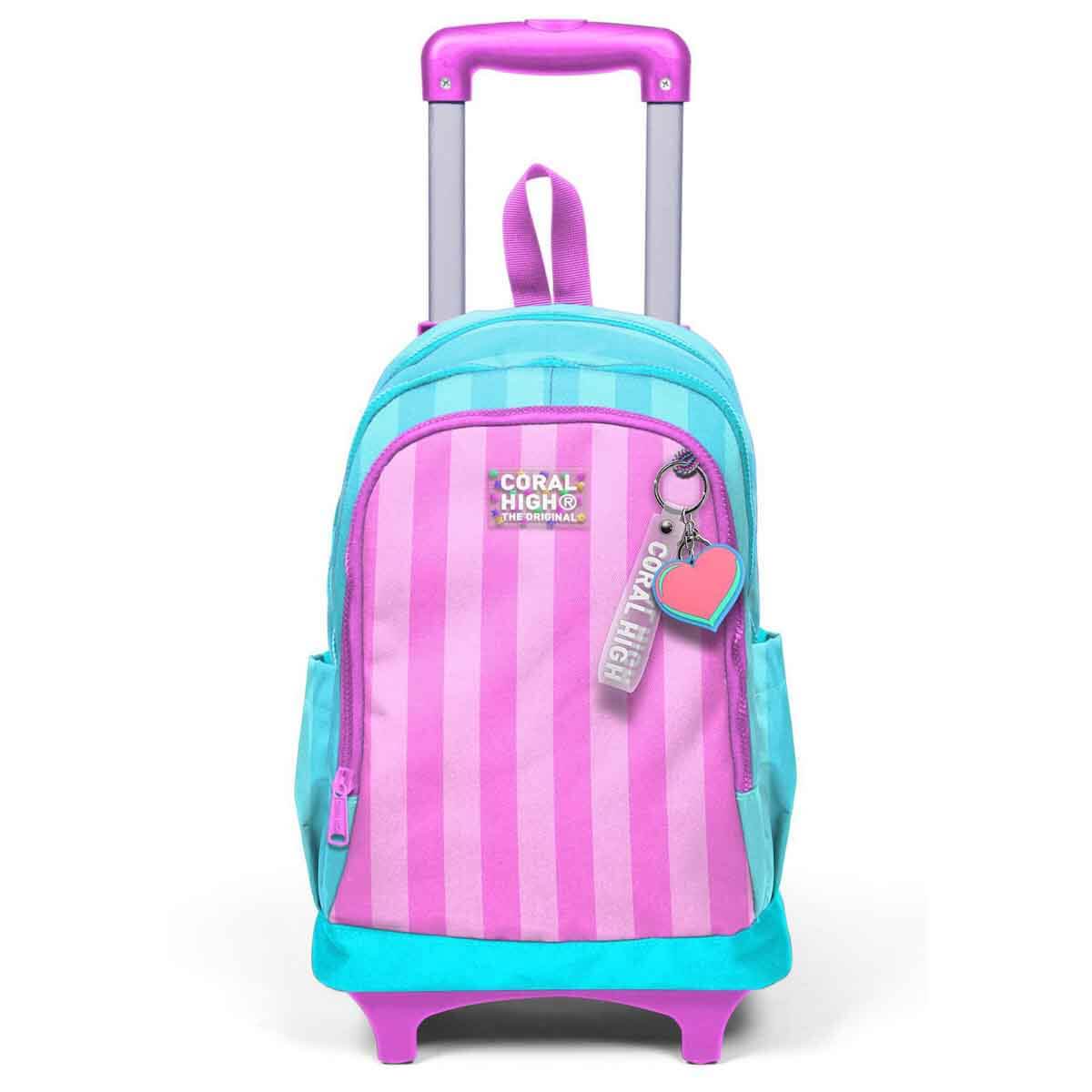 undefined - 3b21a_Coral_High_Turkuaz_Pembe_Cizgili_Isikli_Tekerlekli.jpg