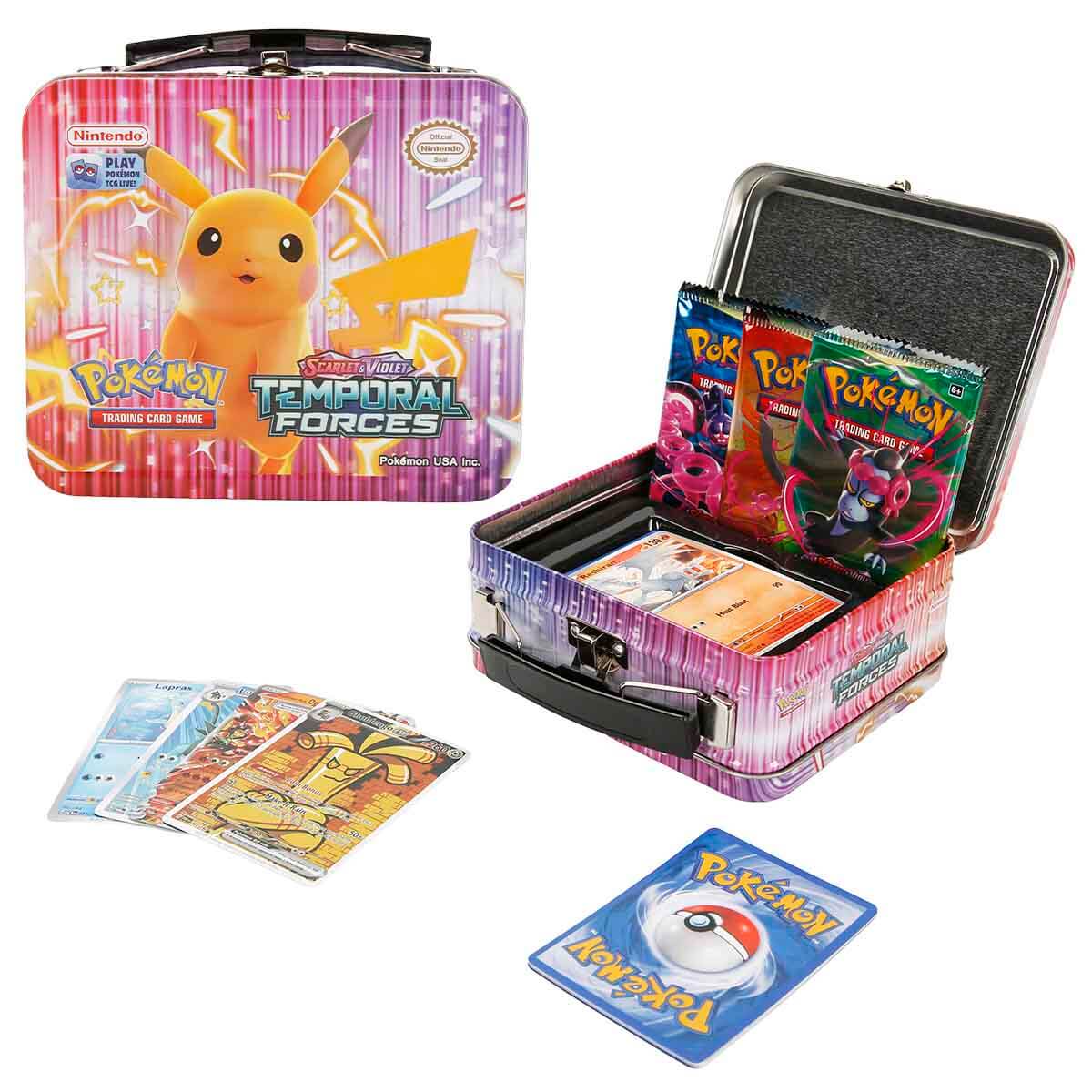 Pokemon Koleksiyon Kartı Metal Kutu - Meowscarada - Yeşil Pokemon