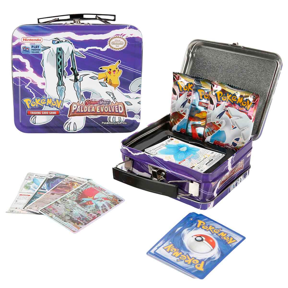Pokemon Koleksiyon Kartı Metal Kutu - Meowscarada - Yeşil Pokemon